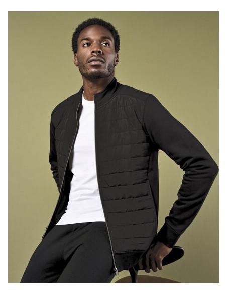 KUS-KK331-Regular Fit Quilted Full Zip Sweatshirt 2